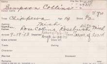 Samuel Collins Student Information Card