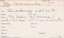 Peter Commander Student Information Card