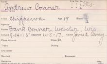 Andrew Connor Student Information Card