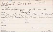 John L. Covert Student Information Card