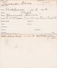 Edward Davis Student Information Card