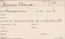 Simon Cloud Student Information Card
