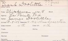 Frank Doolittle Student Information Card