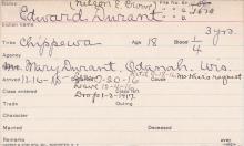 Edward Durant Student Information Card