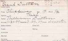 Frank Dutton Student Information Card