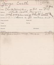 George Earth Student Information Card