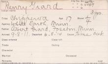 Henry Giard Student Information Card