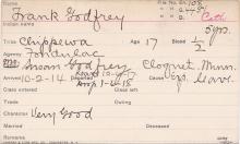 Frank Godfrey Student Information Card