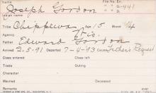 Joseph Gordon Student Information Card