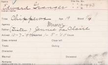 Edward Granger Student Information Card