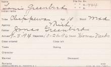 Louis Greenbird Student Information Card