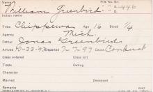 William Greenbird Student Information Card
