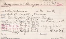 Benedict Guyon Student Information Card