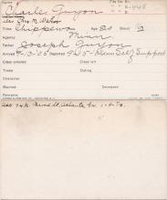 Charles Guyon Student Information Card