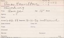 Amos Hamilton (Kawahwiq) Student Information Card