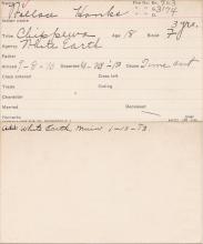 Wallace Hanks Student Information Card