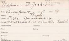William B. Jackson Student Information Card