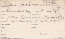 Willis Jackson Student Information Card