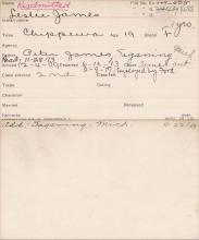 Leslie James Student Information Card