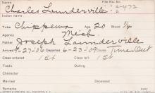 Charles Launderville Student Information Card