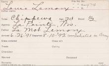 Louis Lemoux Student Information Card