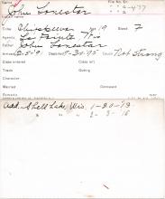 John Lonestar Student Information Card