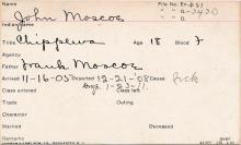 John Muscoe Student Information Card