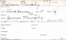 William Murphy Student Information Card