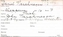 Daniel Nah-rah-ne-gan Student Information Card
