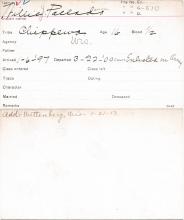 Willie Pallado Student Information Card