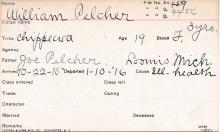 William Pelcher Student Information Card