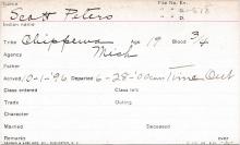 Scott Peters Student Information Card
