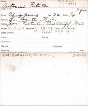 Antoine Petite Student Information Card
