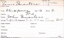 Louis Quarters Student Information Card