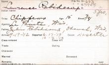 Lawrence Rabideaux Student Information Card