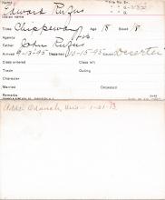 Edward Rufus Student Information Card