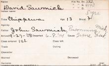 David Sowmick Student Information Card