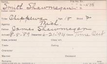 Smith Shawmegaw Student Information Card