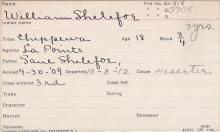 William Shelefoe Student Information Card