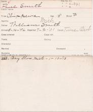 Paul Smith Student Information Card