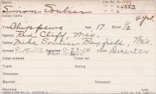Simon Soulier Student Information Card