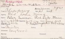 Joseph Sumner Student Information Card