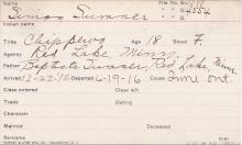 Simon Sumner Student Information Card