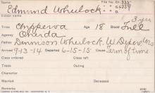 Edmund Wheelock Student Information Card