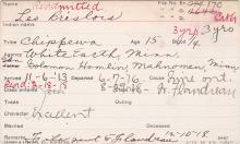 Leo Brisbois Student Information Card