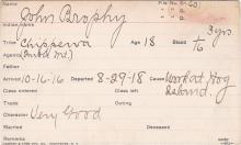 John Brophy Student Information Card