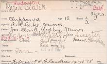 Peter Clark Student Information Card