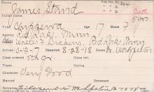 James Stand Student Information Card
