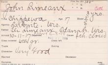 John Lemeaux Student Information Card