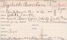 Elizabeth Beaulieu Student Information Card